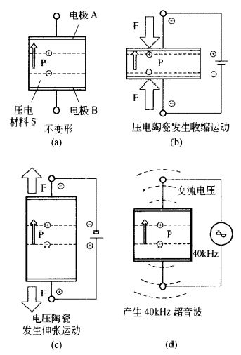 電壓式換能器發(fā)生超聲波示意圖